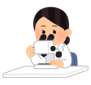 顕微鏡を見る人のイラスト